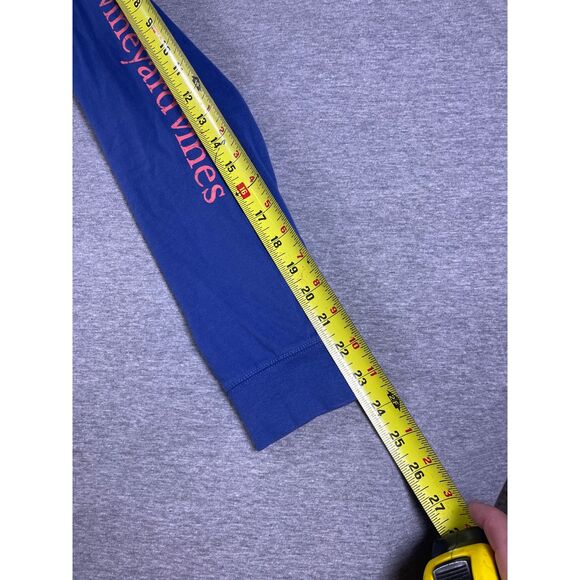 Vineyard Vines Long Sleeve Youth Pocket T-shirt With Whale Graphic Blue XL (18) - Picture 8 of 8